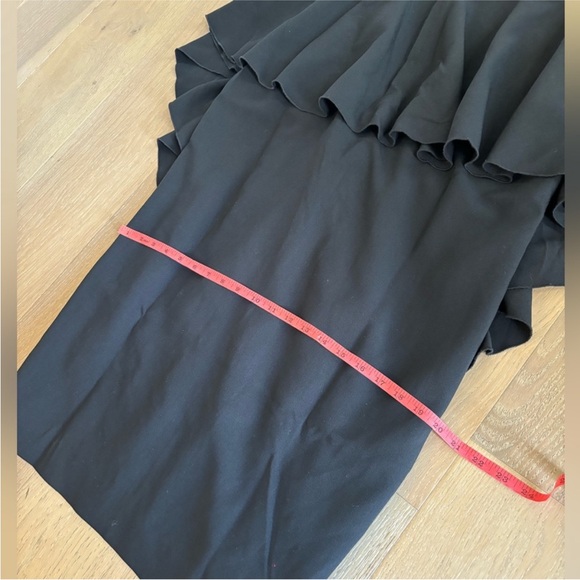 Banana Republic Forte Mini Ruffle Dress Black medium backless NEW - Picture 8 of 8